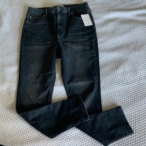 NEW NWT FREE PEOPLE Stretch Jeans Black MILKY WAY 32 12 31
